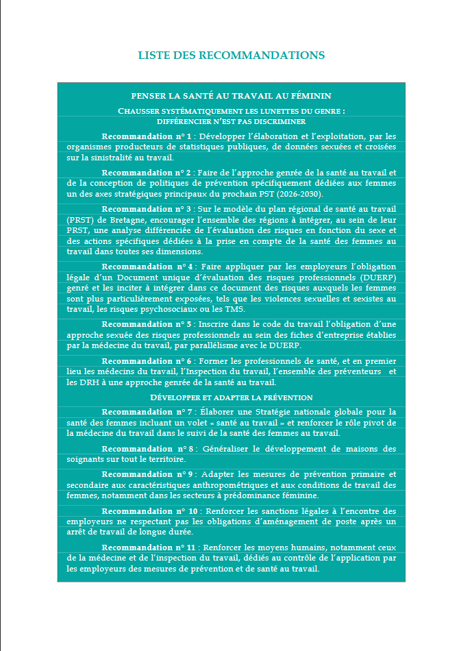 Penser la santé au travail au féminin